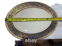 Franciscan Fine China Royal Renaissance Roast Turkey Serving Platter, Blue Gold