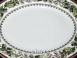 HTF Spode Christmas Rose 15 Bone China Oval Serving Platter Made In England