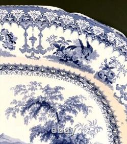 HUGE Antique English Staffordshire Blue Transferware 22 Stoneware China Platter