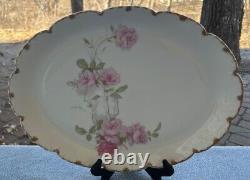 Haviland Limoges Schleiger 1151 Baltimore Rose 16 Inch Serving Platter
