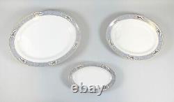 Haviland RANI Porcelain 13 & 11 Oval Serving Platters+Relish Dish