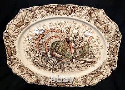 Johnson Bros Wild Turkeys Serving Platter Windsor Ware 20 x 16 Excellent