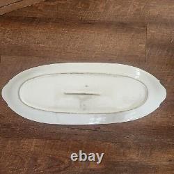 LARGE Antique 1890s B & C France LIMOGES Porcelain Fish Serving Platter 24x9in