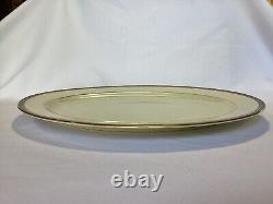 LENOX Tyler OVAL SERVING PLATTER 16x11 Inch Gold& Black Trim