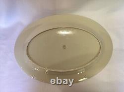 LENOX Tyler OVAL SERVING PLATTER 16x11 Inch Gold& Black Trim