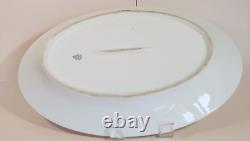 Large Oval Hand Painted Porcelain Gold Monogram Platter Wm Lycett Decorators SCL