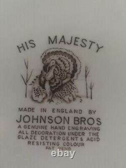 Large Vintage Johnson Bros Turkey Platter His Majesty 20 X 16 Mint Condition