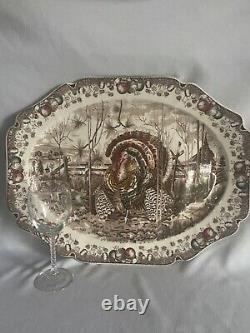 Large Vintage Johnson Bros Turkey Platter His Majesty 20 X 16 Mint Condition