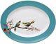 Lenox Chirp Oval 16 Serving Platter Floral Birds Teal Bone China Usa New In Box