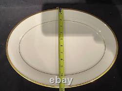 Lenox Eternal 16-1/4 Oval Meat Medium Serving Platter Ivory Gold Band Dishes