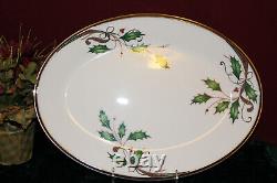 Lenox Holiday Nouveau White 13 Oval Serving Platter NEW USA Free Shipping