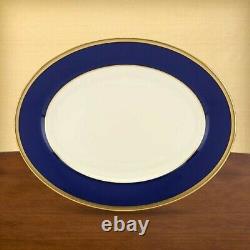 Lenox Independence Ivory Oval Serving Platter 13 Star Blue & Gold Bands USA NEW