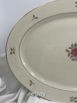 Lenox Rhodora Fine China Lg Oval Serving Platter 17 x 12.5 withProtective Cover