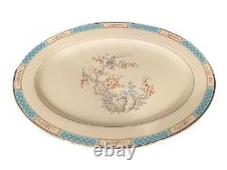 Lenox Vintage Bone China Plum Blossom Vintage 16 Oval Serving Platter with Verge