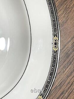 Lenox Vintage Jewel Oval Serving Platter 16 NEW Gold Black Blue