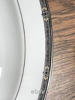 Lenox Vintage Jewel Oval Serving Platter 16 NEW Gold Black Blue