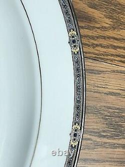 Lenox Vintage Jewel Oval Serving Platter 16 NEW Gold Black Blue