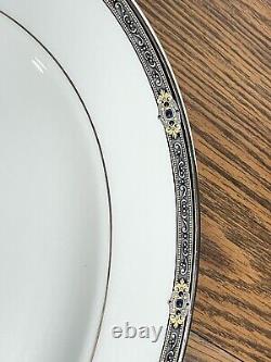 Lenox Vintage Jewel Oval Serving Platter 16 NEW Gold Black Blue