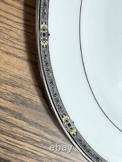 Lenox Vintage Jewel Oval Serving Platter 16 NEW Gold Black Blue