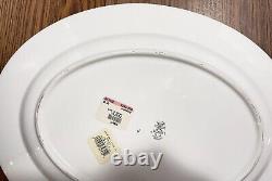 Lenox Vintage Jewel Oval Serving Platter 16 NEW Gold Black Blue