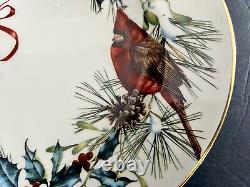 Lenox Winter Greetings Catherine McClung Oval Serving Platter 13 Cardinal