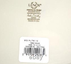 Lenox Winter Greetings Oval Serving Platter 13 Cardinal/Greenery USA New Boxed