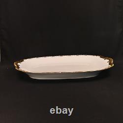 Limoges Vignaud Serving Platter 19X13 The Meuse Red Yellow Blue Gold 1911-1920