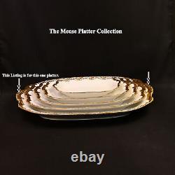 Limoges Vignaud Serving Platter 19X13 The Meuse Red Yellow Blue Gold 1911-1920