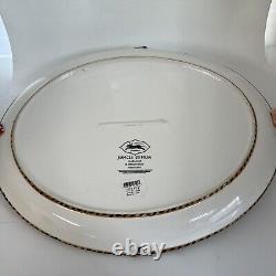 Lynn Chase -Jungle Jubilee Platter withRaised Animals On Ends 18 Length Oval