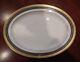 Minton Imperial Gold Pattern Green Withgold Band Oval Serving Platter 16 1/2