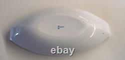 Meissen Blue Onion Oval Serving Platter Curled Handles 15 3/8 L x 7 1/2 W