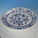 Meissen Crossed Swords Blue Onion Large Oval Serving Platter 15¾ X 11 Inch