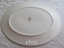 Minton China England Horizon H5252-White with Gold Trim-15 Oval Serving Platter