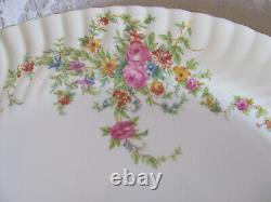 Minton China England Lorraine Cream S561-Floral Swirl- 15 Oval Serving Platter