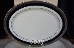 NORITAKE Crestwood Cobalt Platinum 14 Oval Serving Platter