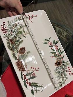 New In Box Williams Sonoma Woodland Berry Large Rectangular platter 16.5x11