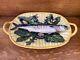 Nice Antique Palissy Majolica Fish In A Basket Platter With Bugs And Mussels