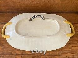 Nice Antique Palissy Majolica Fish In A Basket Platter With Bugs And Mussels