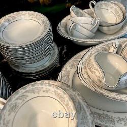 Noritake Belmont 5609 China SERVICE FOR 12 Over 80 Pieces! EXCELLENT CONDITION