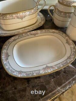 Noritake Bone China Barrymore 7 Serving Pcs Gravy Sugar Creamer Platters Bowl