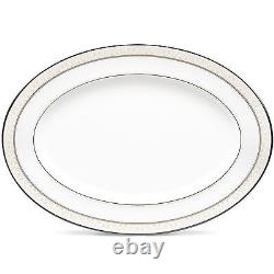 Noritake China Montvale Platinum 16 Inch Oval Serving Platter
