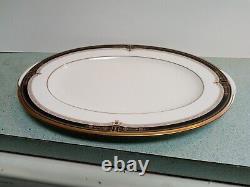 Noritake Gold and Sable 12 Oval Serving Platter Mint Condition 9758