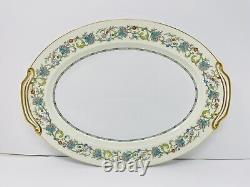 Noritake Norwich China Serving Platter #5042 Made in Japan 16 Floral Gold Rim