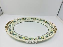 Noritake Norwich China Serving Platter #5042 Made in Japan 16 Floral Gold Rim