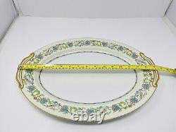 Noritake Norwich China Serving Platter #5042 Made in Japan 16 Floral Gold Rim