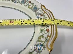 Noritake Norwich China Serving Platter #5042 Made in Japan 16 Floral Gold Rim