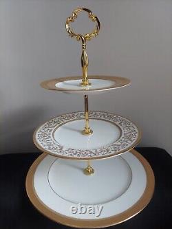 Noritake Summit Gold 3-Tiered Serving Tray