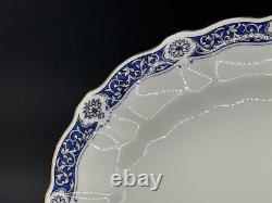 Pair of (2) Royal Crown Derby Milldale Gold Oval 12 Serving Platters A. 1326