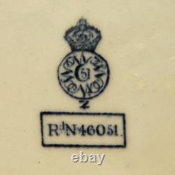 RARE Royal Worcester Blue Transferware Serving Platter Blue White & Gold 46051