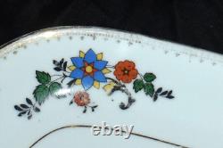 RARE Vintage Czechoslovakia China Flowers Gold Serving Dish Platter Set of 4